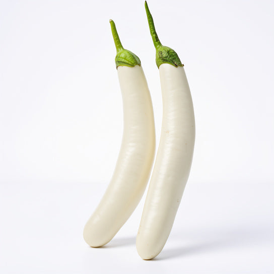 Deshi White Long Aubergine