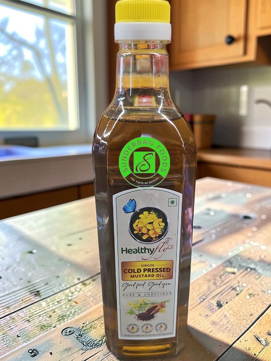 Virgin Cold Press Mustard oil 1ltr Sunderban Asian Supermarket