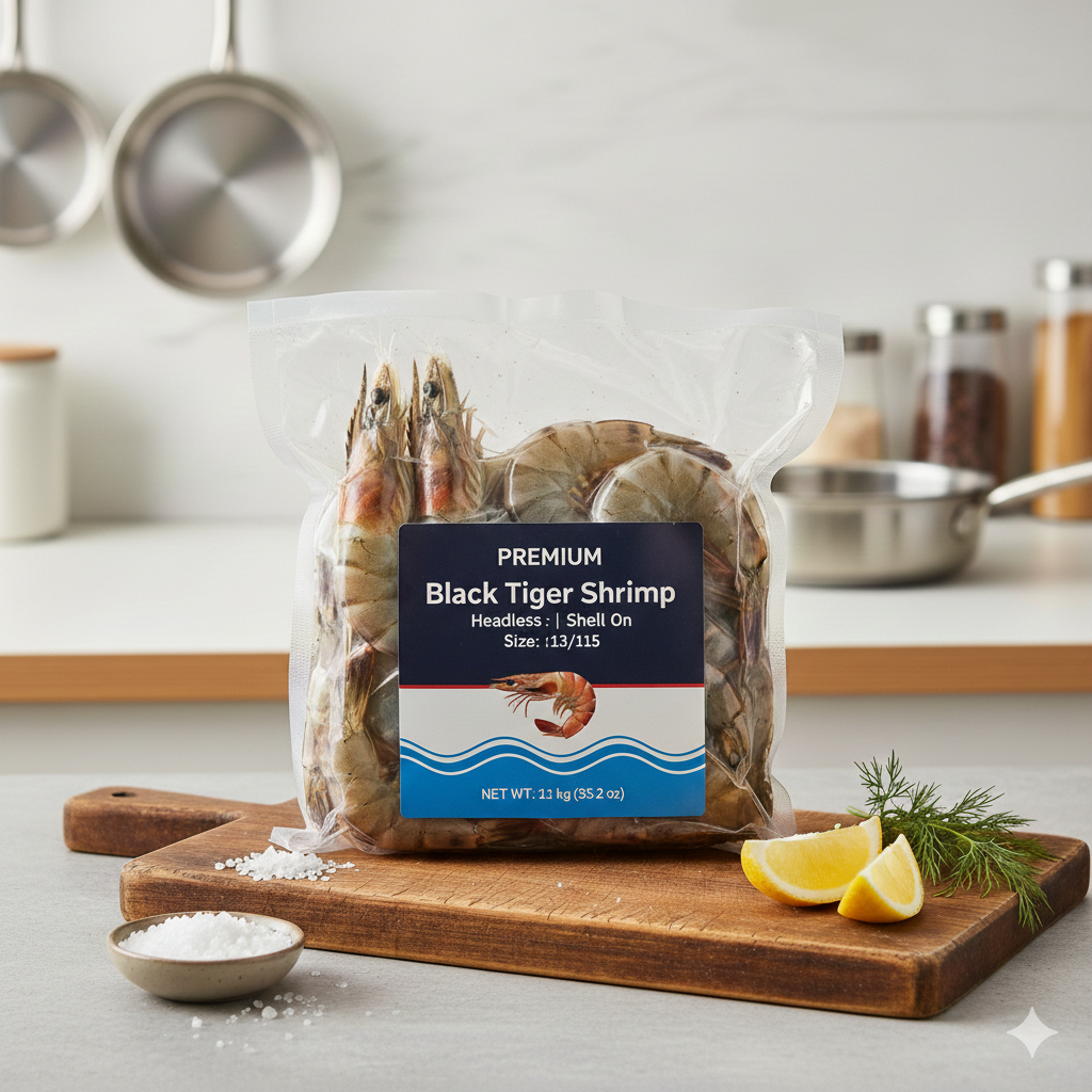 Black Tiger Shrimp 13/15 Head Less