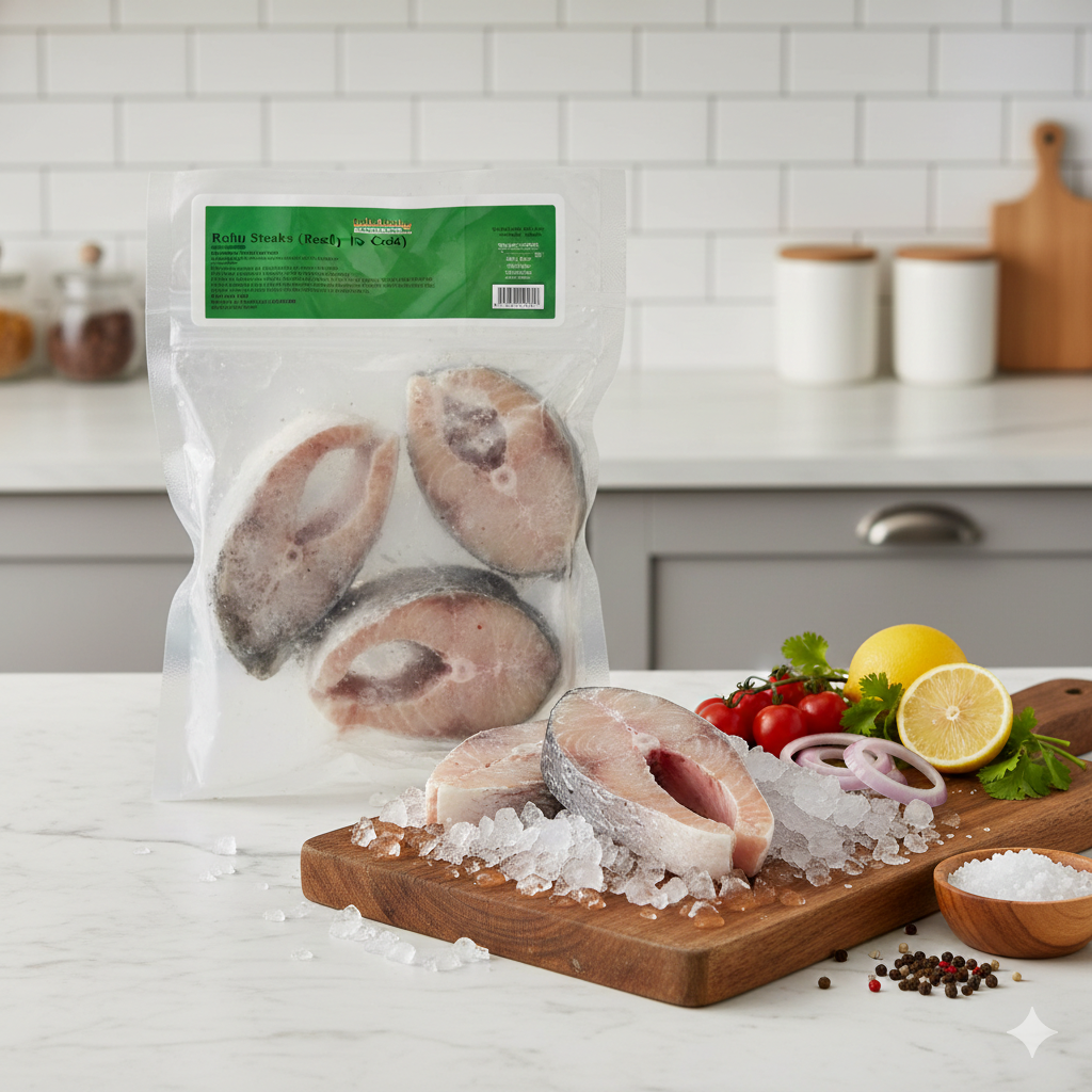 Rohu Steaks (Ready to Cook)1kg (Buy 3 get 1 Free)