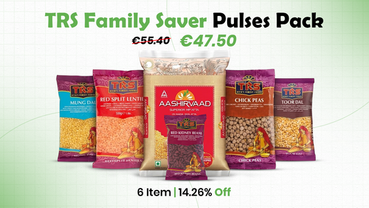TRS Family Saver Pulses Pack with various pulses on a green background