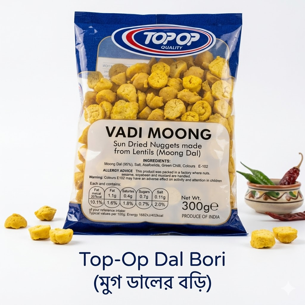 Top-Op Dal Bori (মুগ ডালের বড়ি)