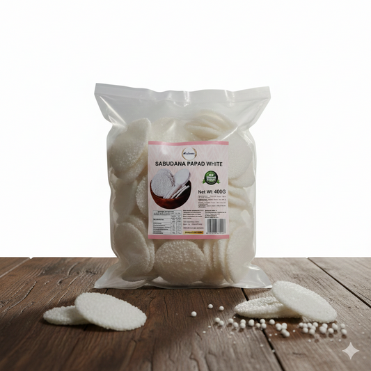 White Sabudana Papad