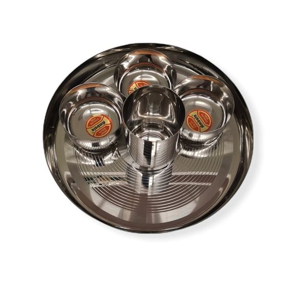 Stillness Still Thali with 3 bowls and 1 glass