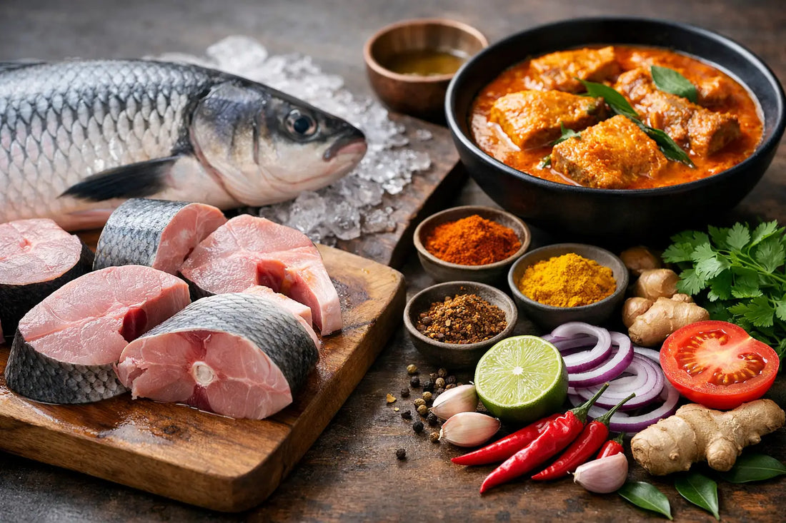 Rohu Fish Kopen en Bereiden voor Curry