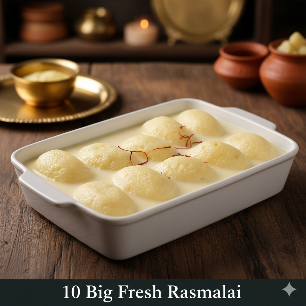 10 Big Fresh Rasmalai
