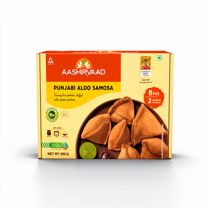Aashirvaad Punjabi Aloo Samosa 8pc (Vegan)
