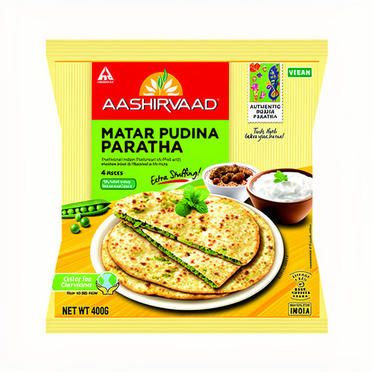 Aashirvaad Matar Pudina Paratha (Vegan)