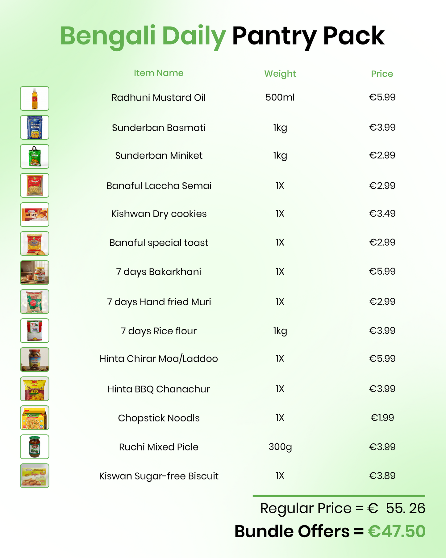 Bengali Daily Pantry Pack