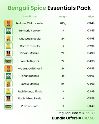 Bengali Spice Essentials Pack