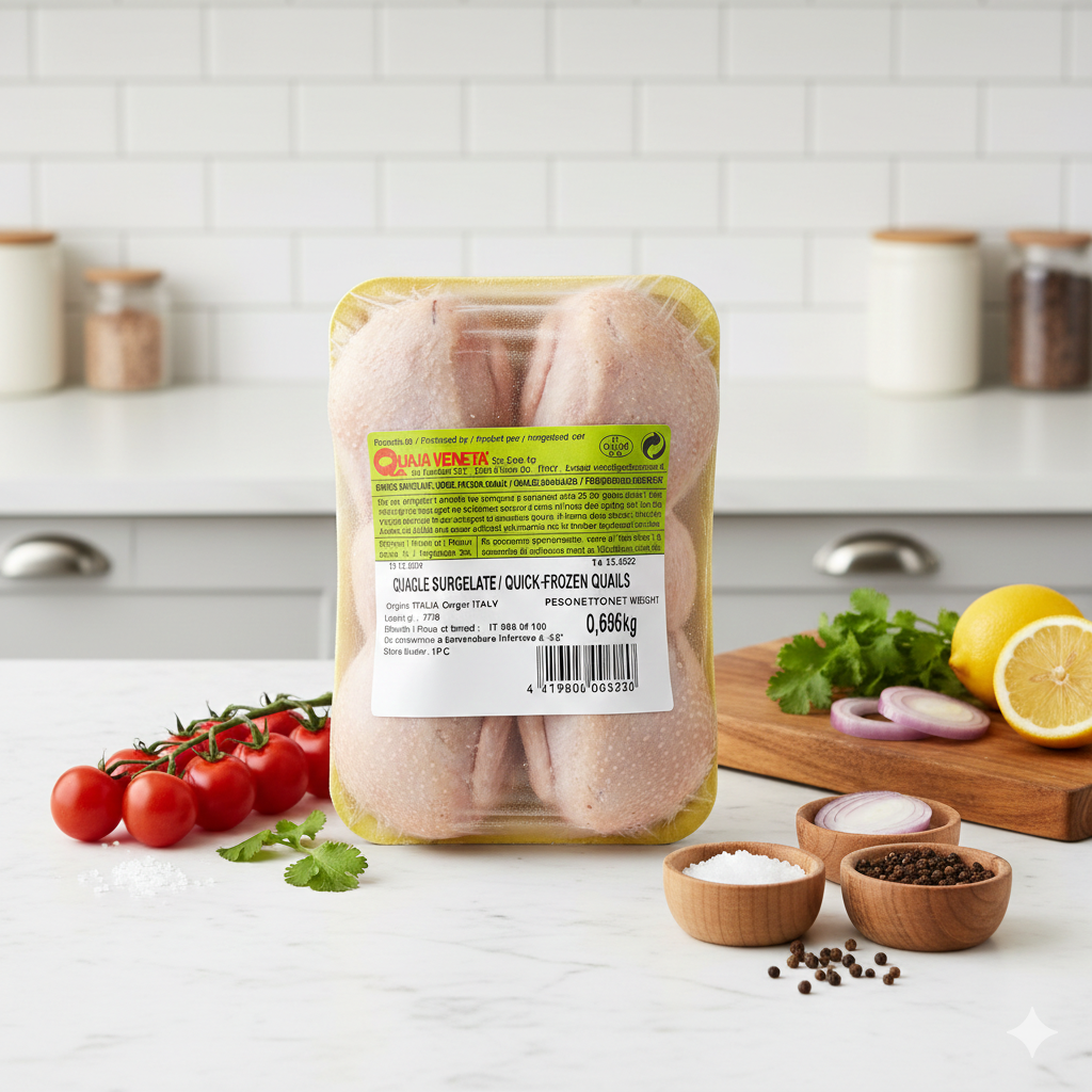 Cleand Raw Quails 4 piece in pack