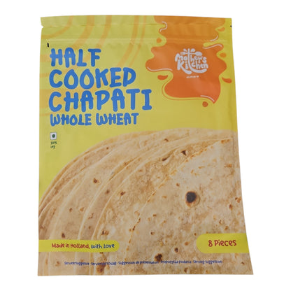 Half backed Fresh Chapatti Roti