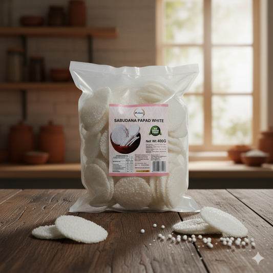 White Sabudana Papad